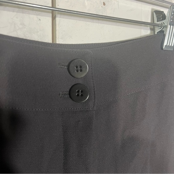 Armani Collezioni Wide Leg Trousers Wool Size US 10 IT 46 Dark Gray Careerwear - Picture 3 of 9